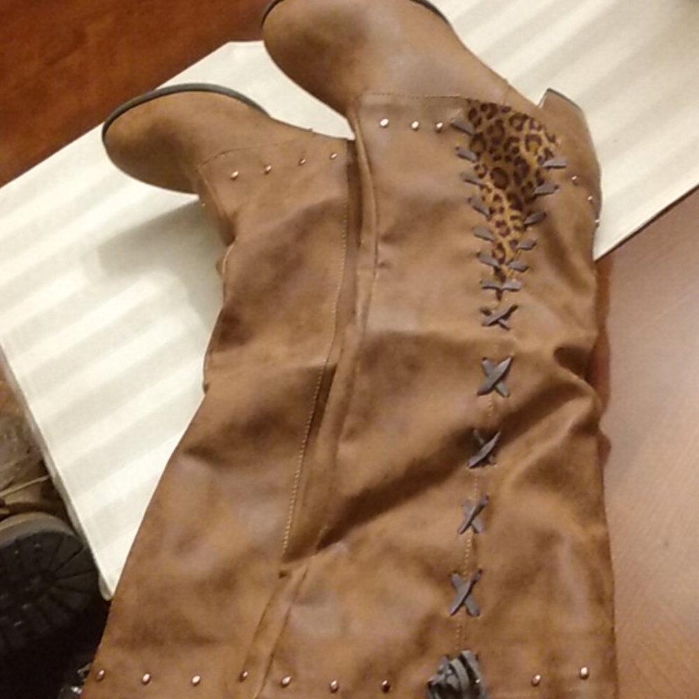 Brown western style boots